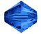 100pcs Authentic Preciosa 4mm (0.16 Inch) Small Faceted Bicone Crystal Loose Beads Sapphire Blue Compatible with Swarovski 5301/5328 for DIY Jewelry Making Pre-B413